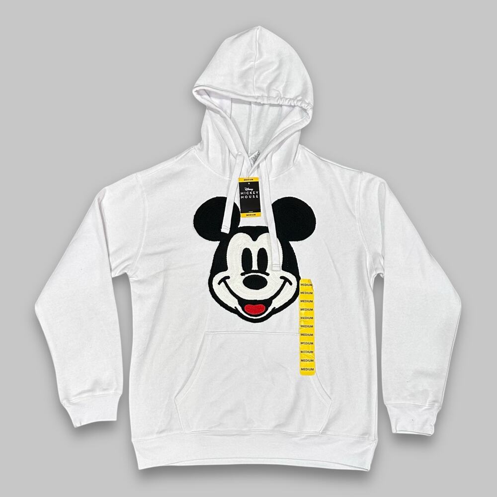 Disney Mickey Mouse Women’s White Hoodie – Size Medium